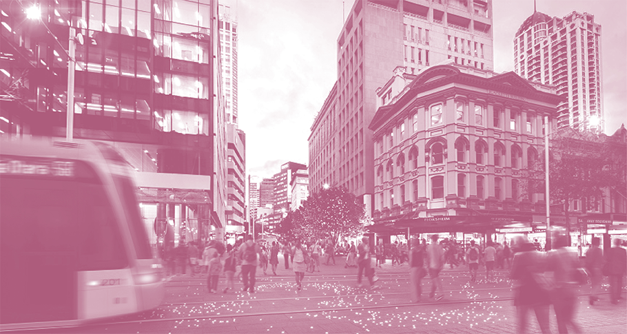 Queen Street transformed in to a pedestrian-priority transit mall. Queen Street transformed in to a pedestrian-priority transit mall.