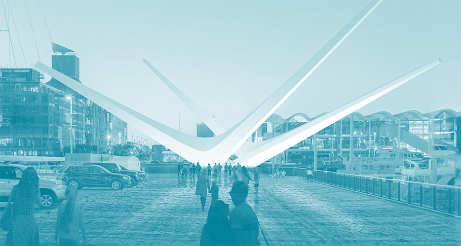 Proposed replacement to existing lifting bridge, providing high-capacity foot and cycle connection between Viaduct Harbour and Wynyard Quarter. Proposed replacement to existing lifting bridge, providing high-capacity foot and cycle connection between Viaduct Harbour and Wynyard Quarter.