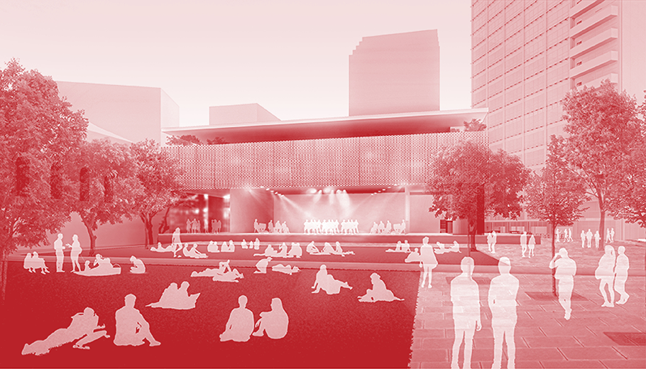 Proposal for modern Whāre Tapere; a community space to accommodate a wide variety of entertainment forms. Proposal for modern Whāre Tapere; a community space to accommodate a wide variety of entertainment forms.